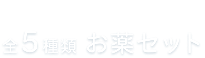 お悩みに合わせた全6種類 お薬セット