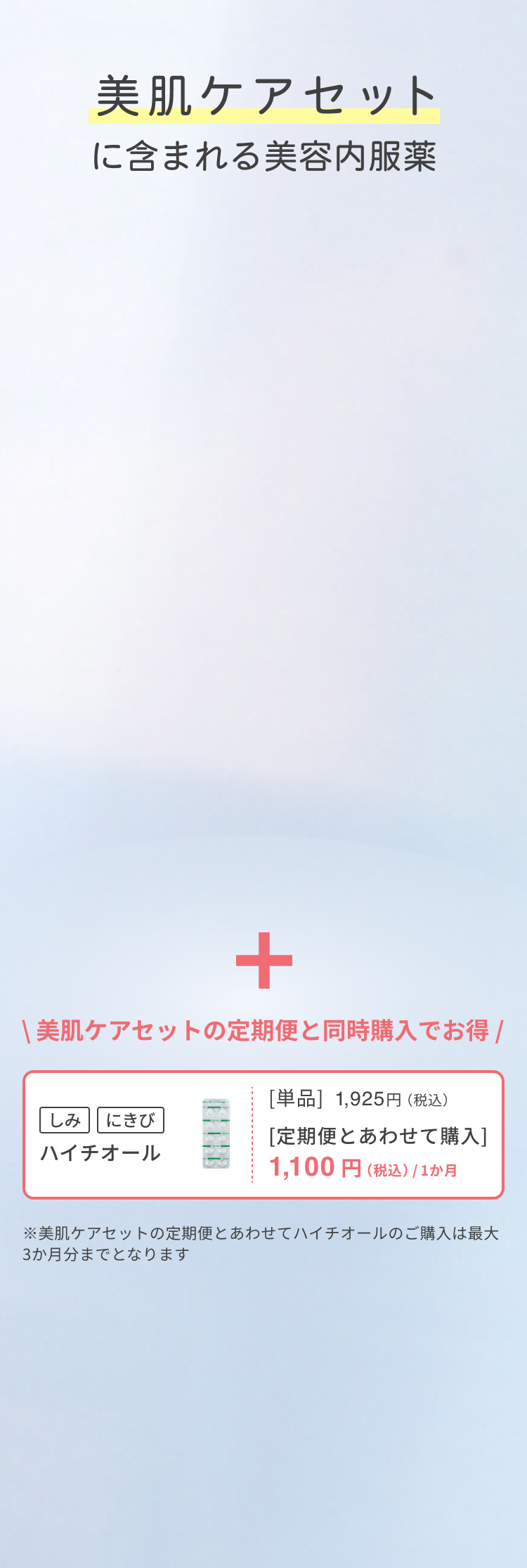 美肌ケアセットに含まれる美容内服薬
